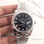 (EW) Copy Rolex Jubilee Datejust II Diamond Watch Black Dial Caliber 3255